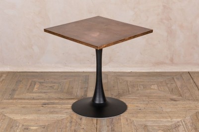 square copper top tulip table